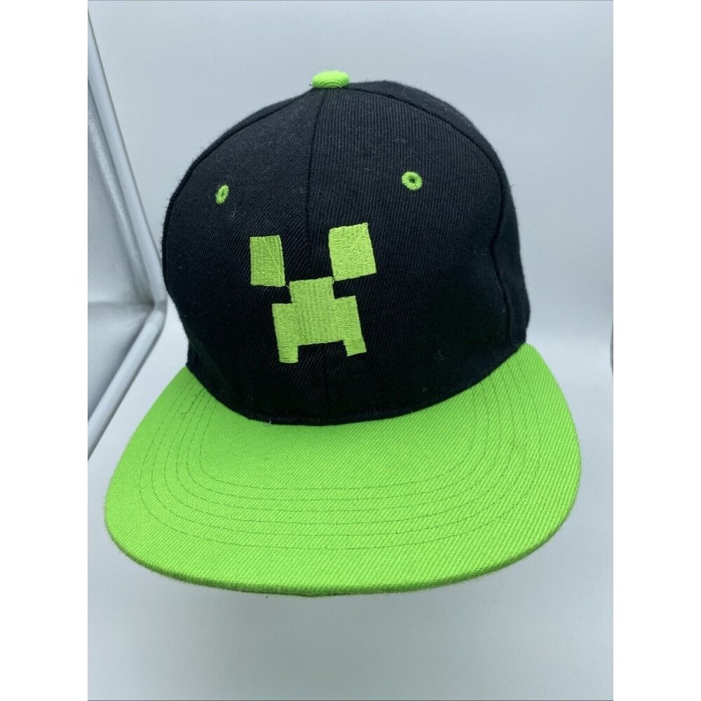 Minecraft Black Green Adjustable Baseball Cap Hat Snap-back Golden Lion OSFM